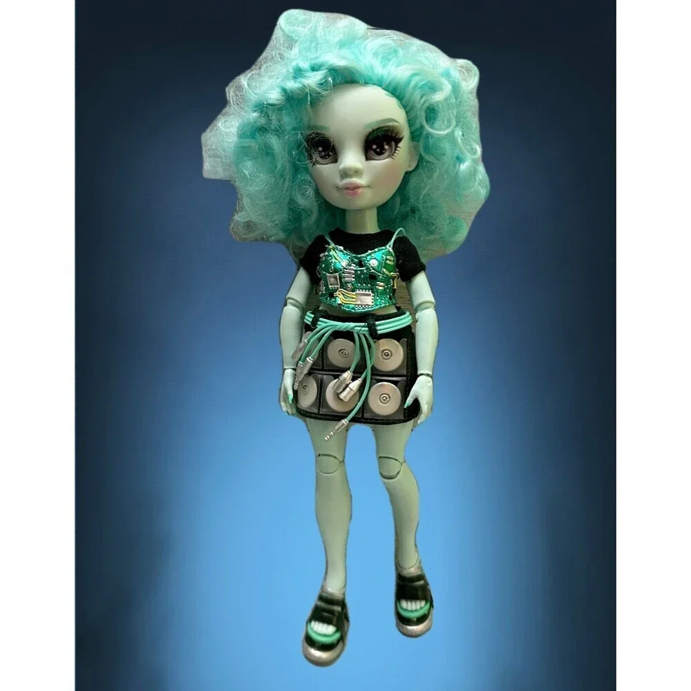 Rainbow High Berrie Aqua Curly-Hair Fashion Doll with Speaker Skirt